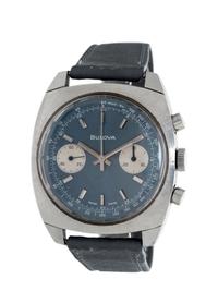 BULOVA, STAINLESS STEEL CHRONOGRAPH WRISTWATCH