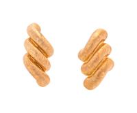 MARIO BUCCELLATI, YELLOW GOLD EARCLIPS
