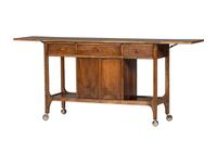 A Broyhill Brasilia Walnut Bar Cart