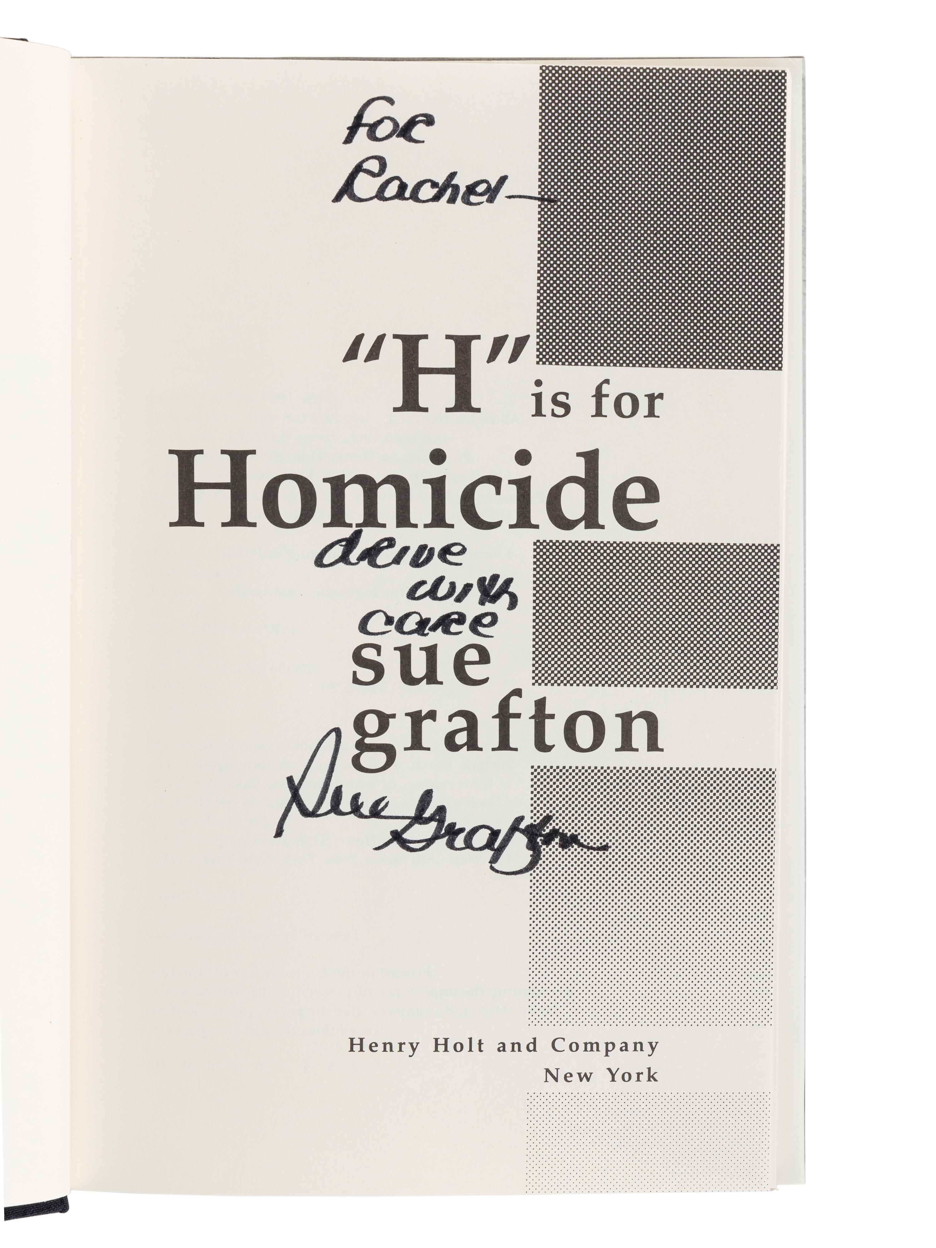 GRAFTON, Sue (1940-2017). A group of 4 FIRST EDITION, FIRST ISSUES by Grafton from the Alphabet Series featuring Kinsey Millhone, MOST SIGNED, comprising: