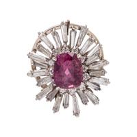 PINK SAPPHIRE AND DIAMOND CONVERTIBLE RING/PENDANT