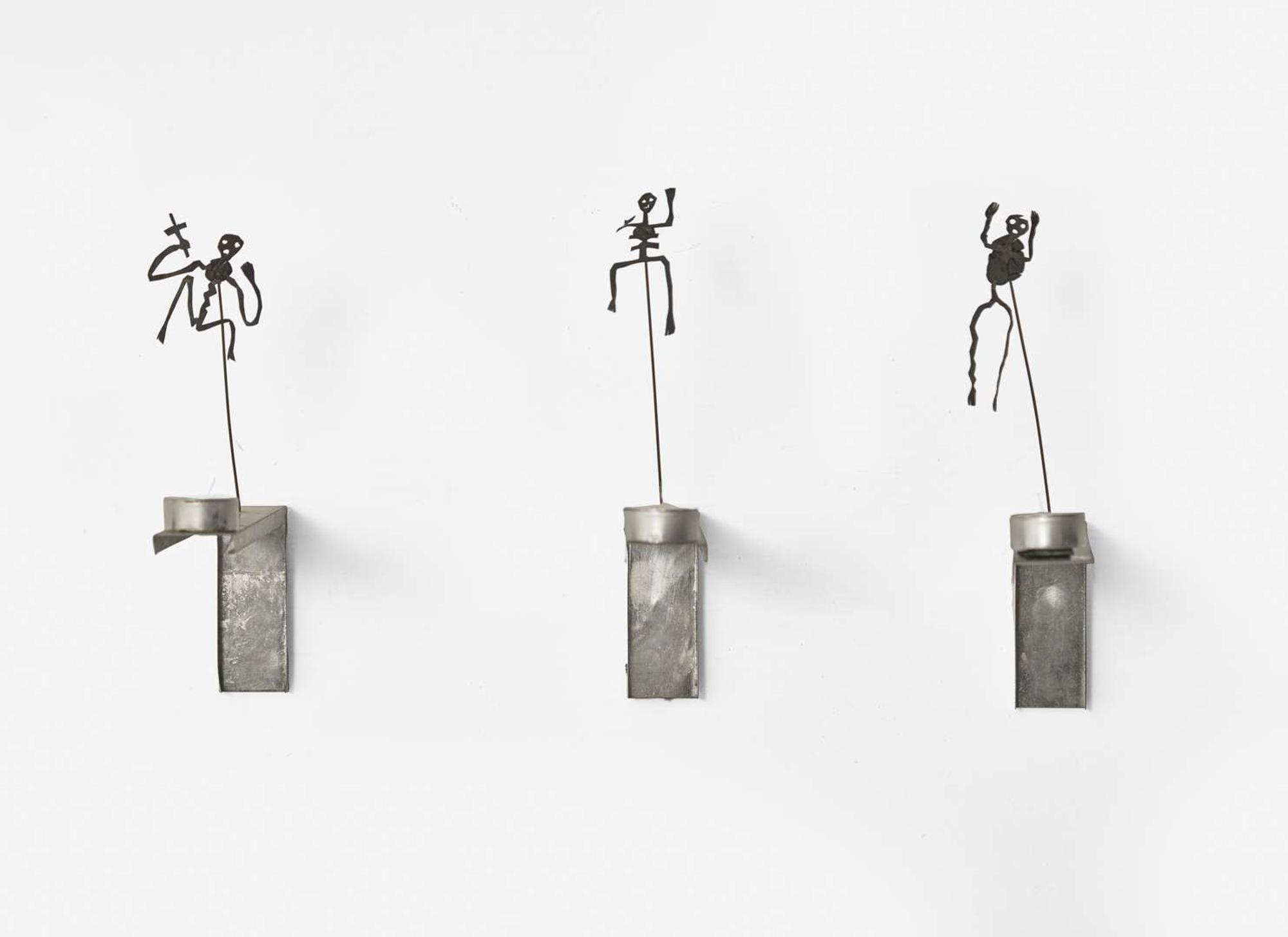 Christian Boltanski (French, 1944-2021), Les Bougies (Shadows from the Lesson of Darkness, Set B) Set of Three