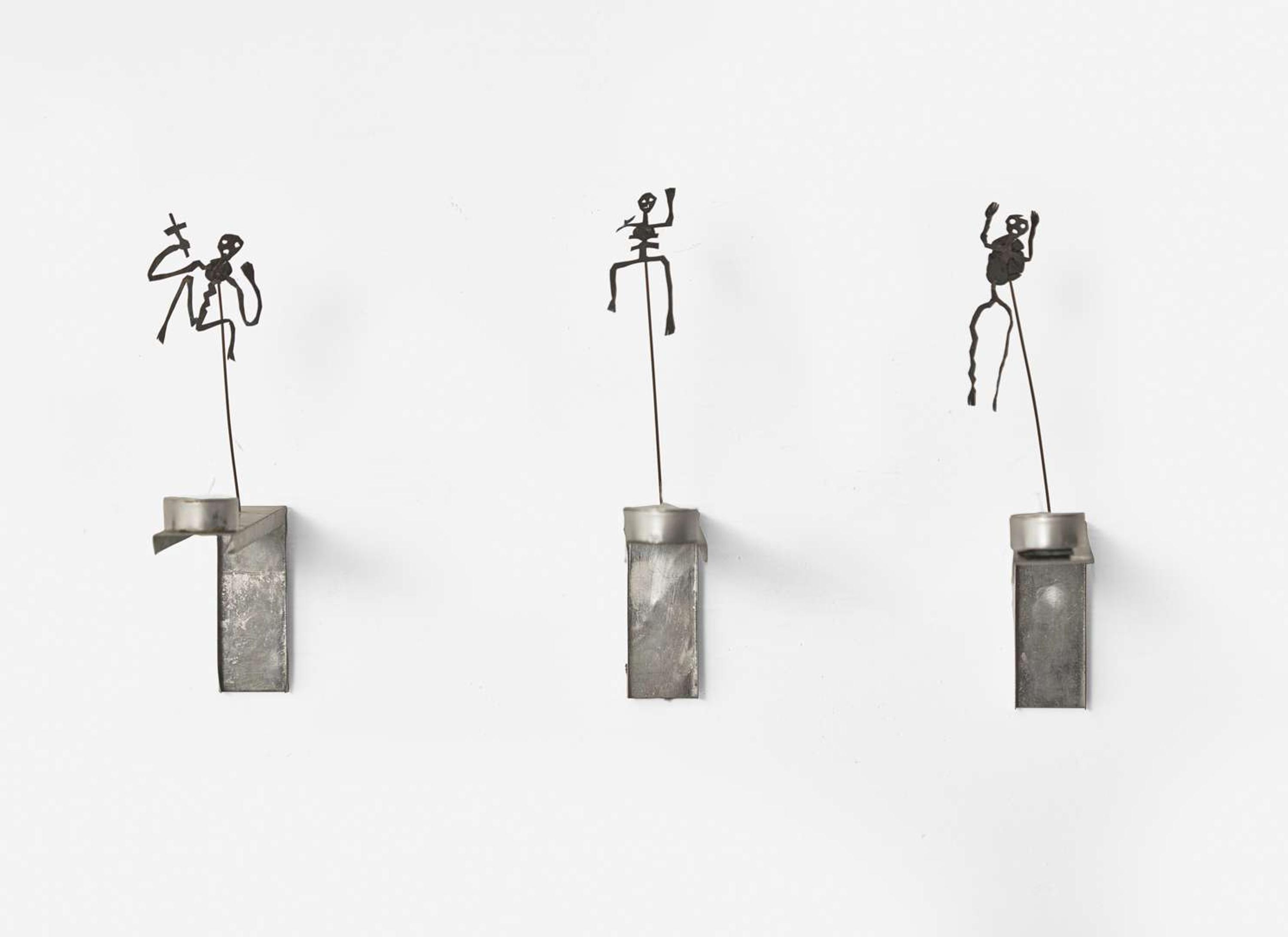 Christian Boltanski (French, 1944-2021), Les Bougies (Shadows from the Lesson of Darkness, Set B) Set of Three