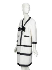 CHANEL, BLACK & WHITE TWEED DRESS