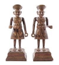 A Pair of Southeast Asian Painted Figures