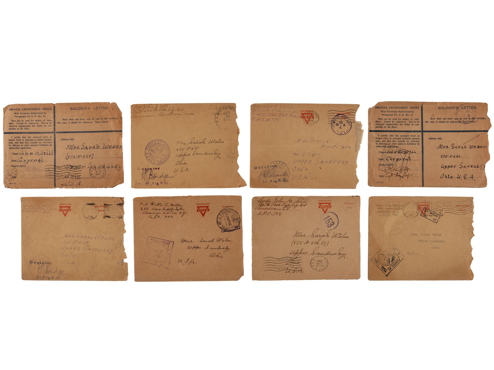 [BUSINESS] -- [OHIO]. Assortment of 19th-20th century letters, documents and account books, highlighted by a Sidney Hall map of the United States and World War I correspondence.
