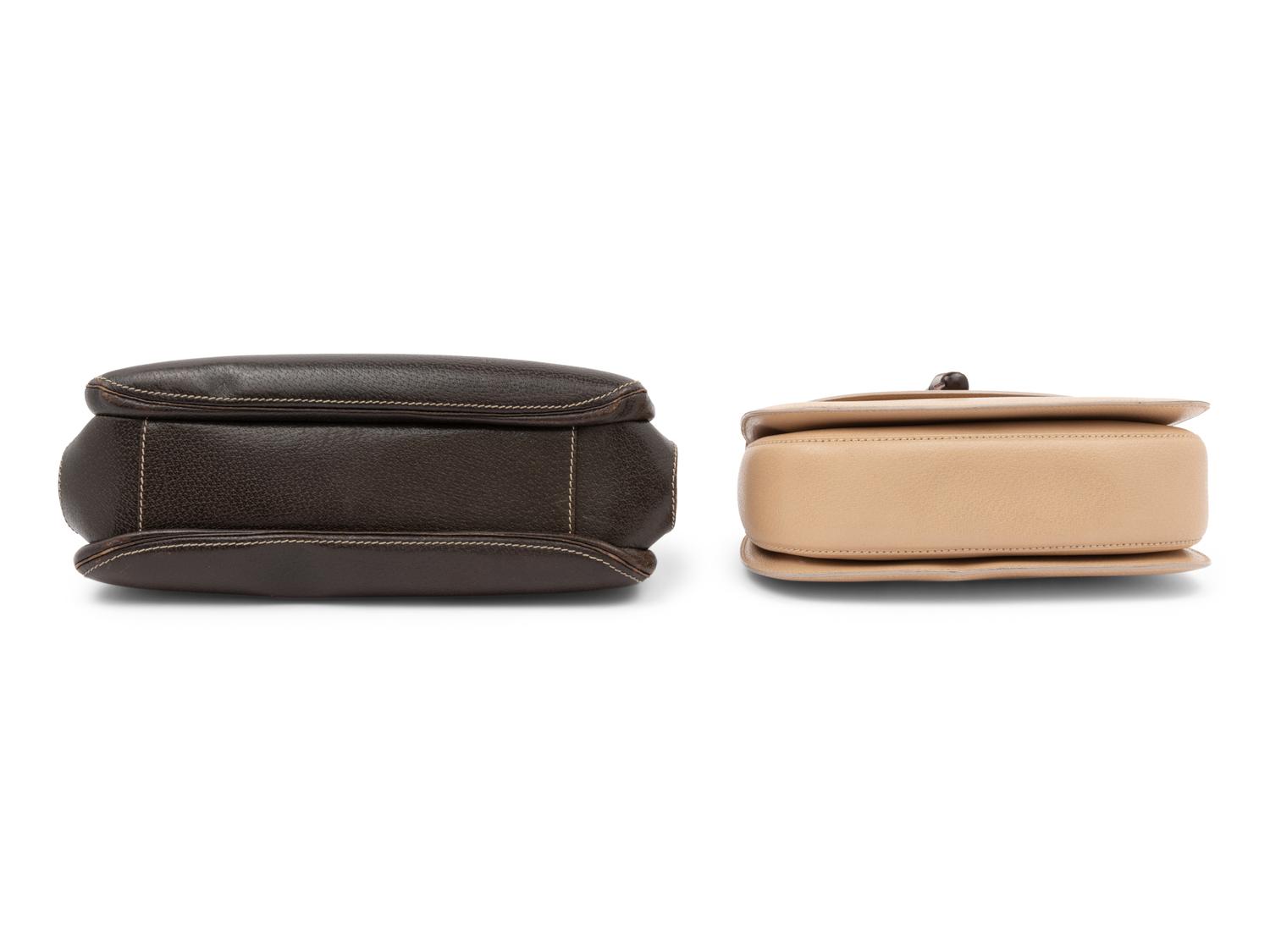 Two Gucci Bamboo Handled Bags, 1980-1990s