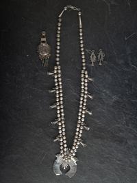 Zuni Silver and Turquoise Petit Point Jewelry