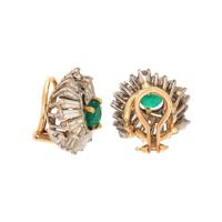 EMERALD AND DIAMOND EARRINGS