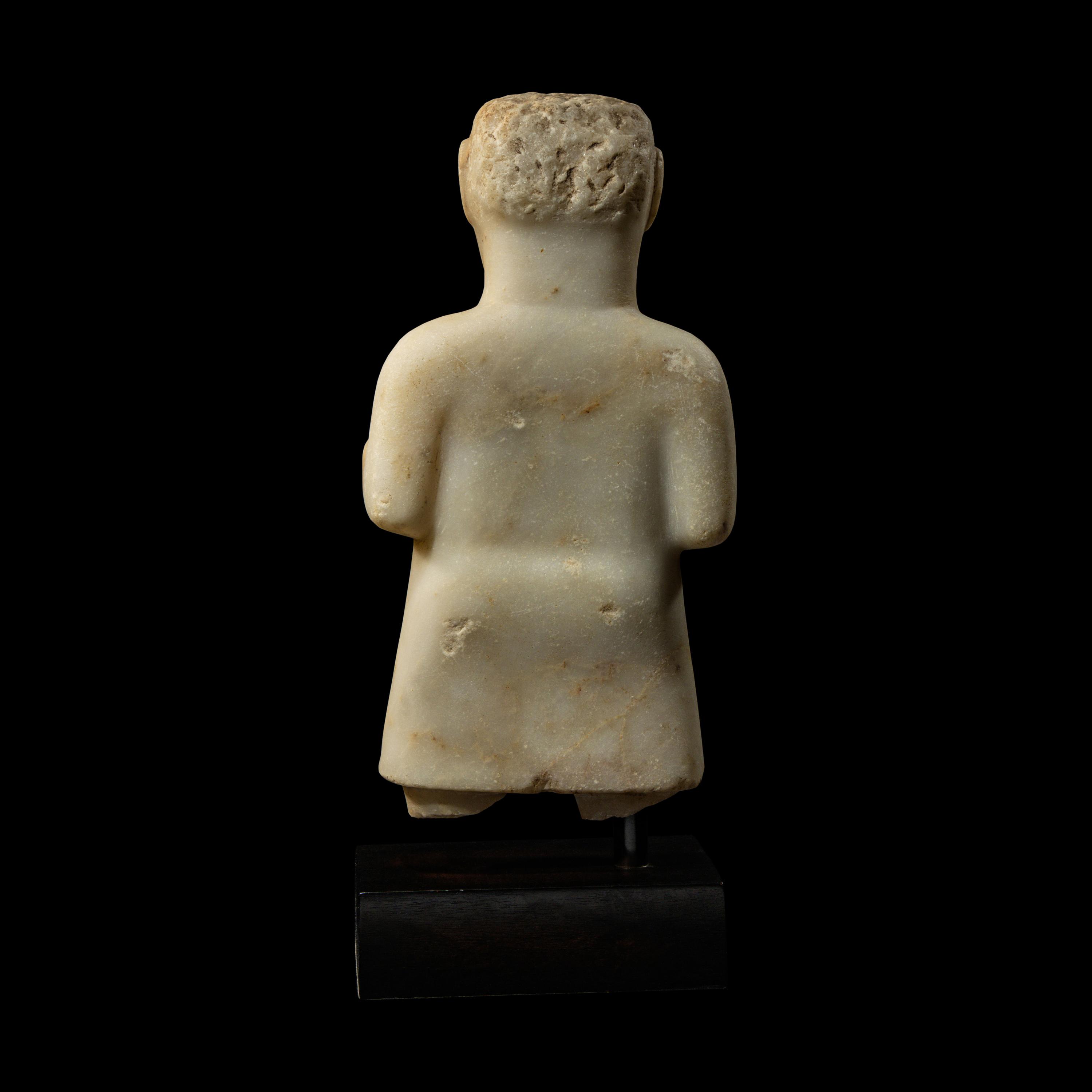 A South Arabian Alabaster Standing Warrior