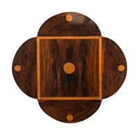 An Edwardian Inlaid Rosewood and Satinwood Drop-Leaf Table