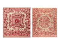 Two Cotton and Wool Jacquard coverlets