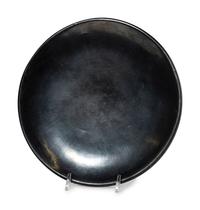 Blackware Pottery Plate with Gunmetal Finish, 1943-1954