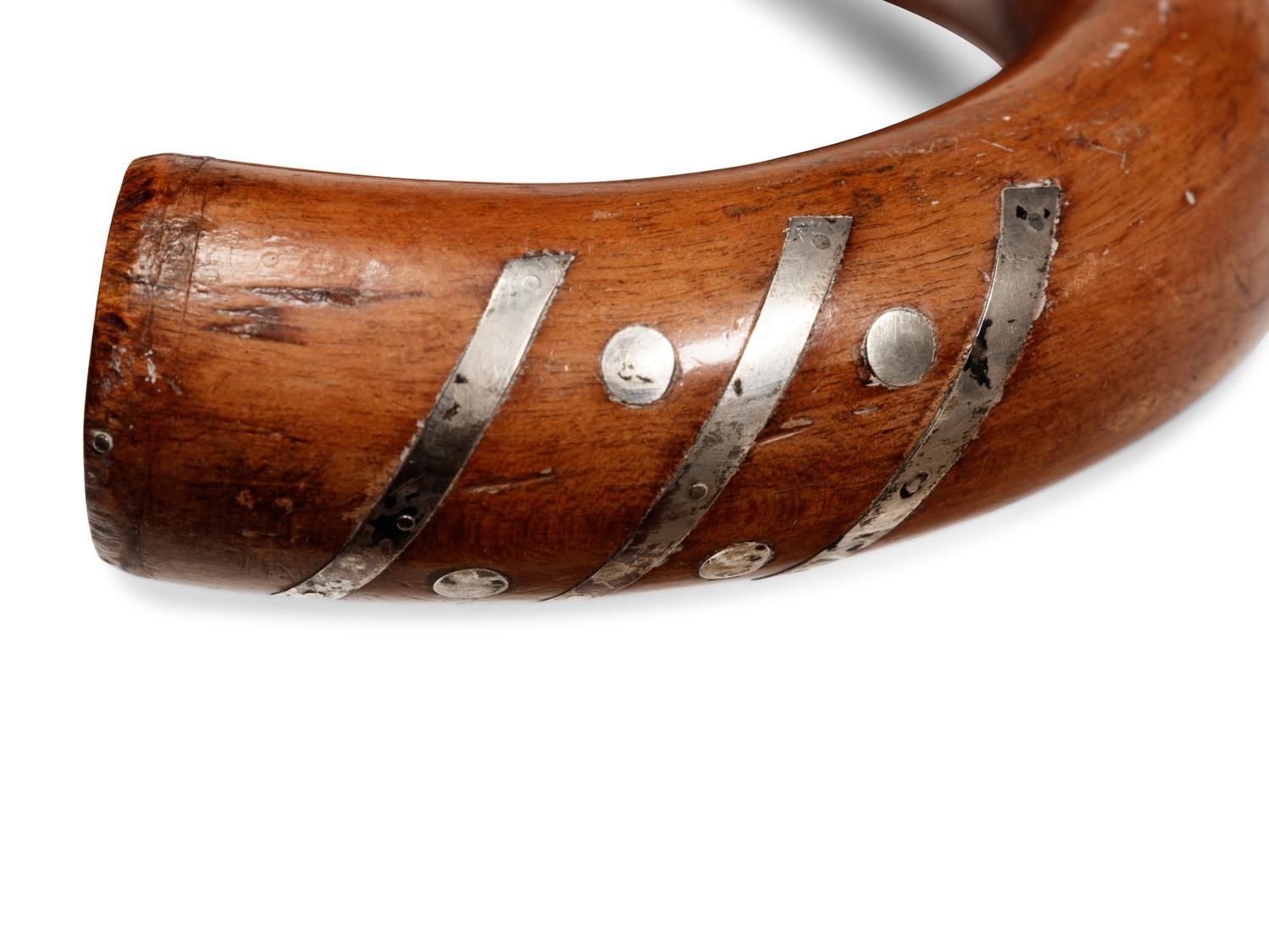 Two Continental SIlver-Mounted Malacca Walking Sticks