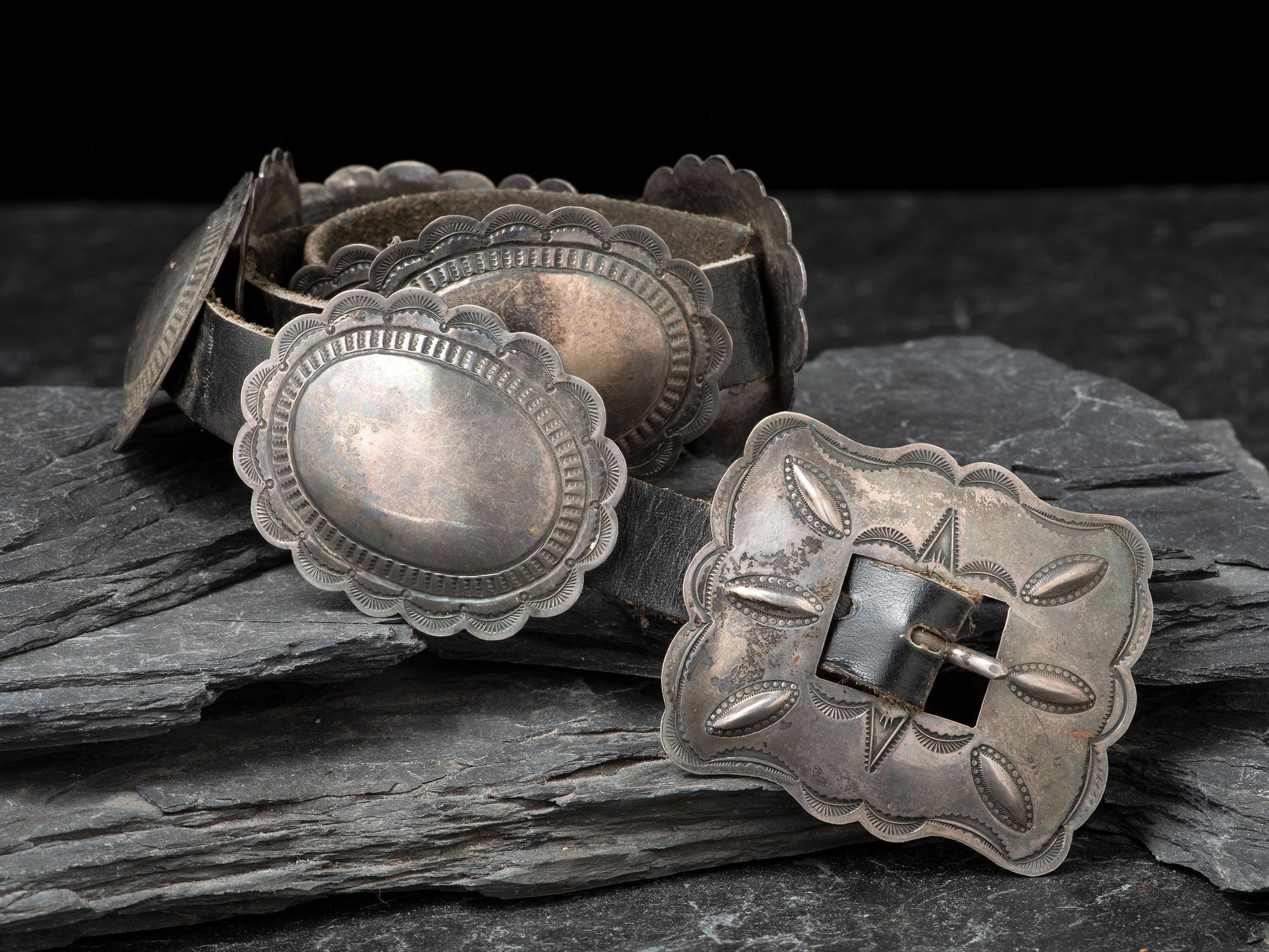 Navajo Sterling Silver Concha Belt