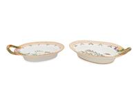 Two Royal Copenhagen Flora Danica Oval Serving Dishes