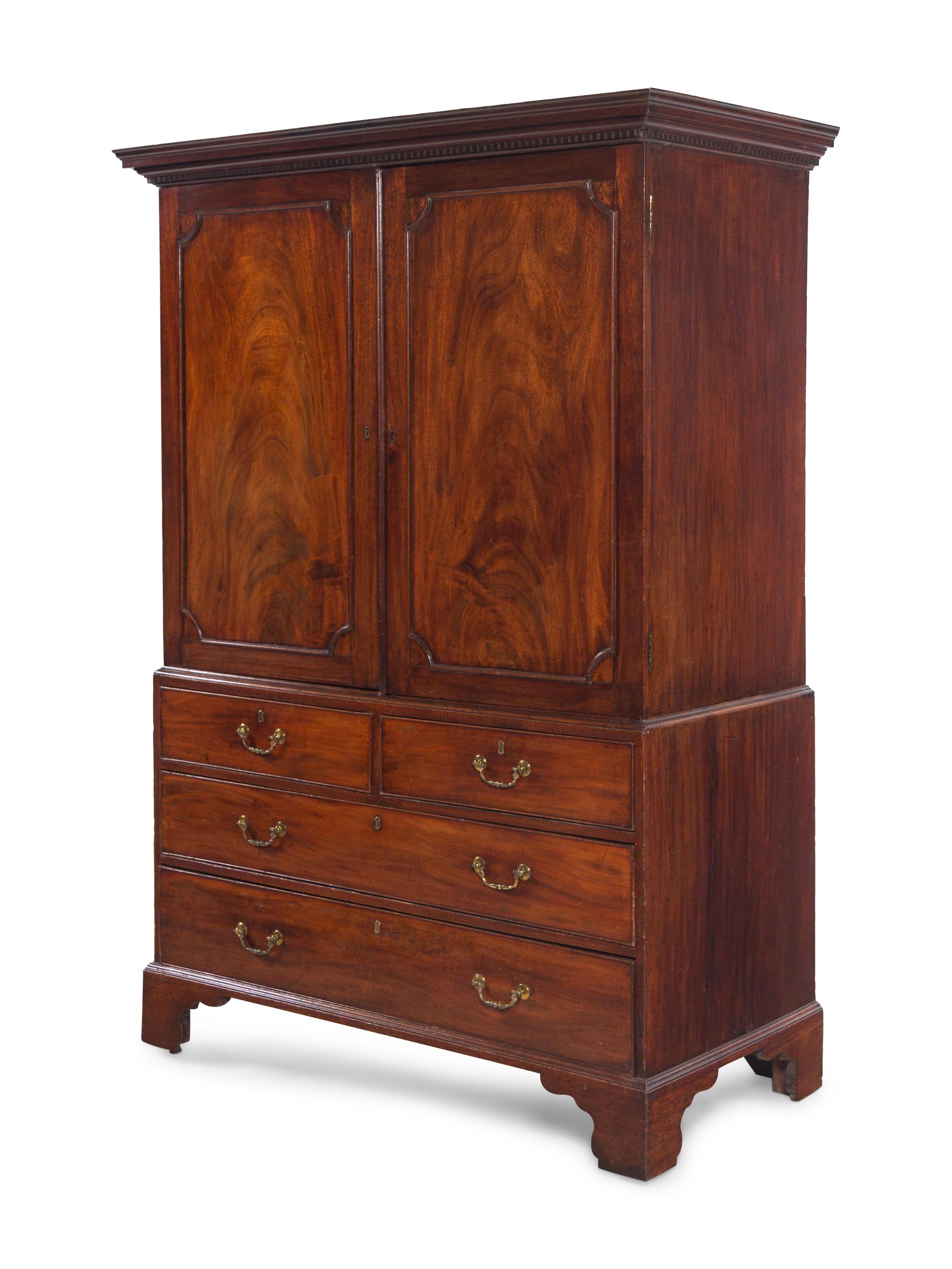 A George III Mahogany Linen Press