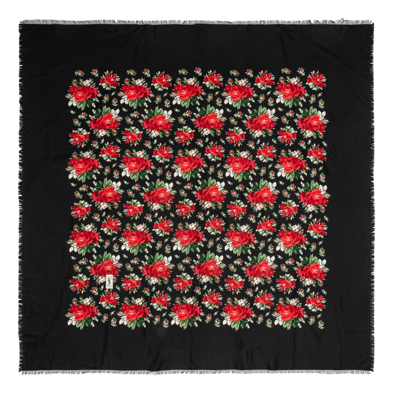 Seven Designer Silk Scarves by YSL and Hermès
