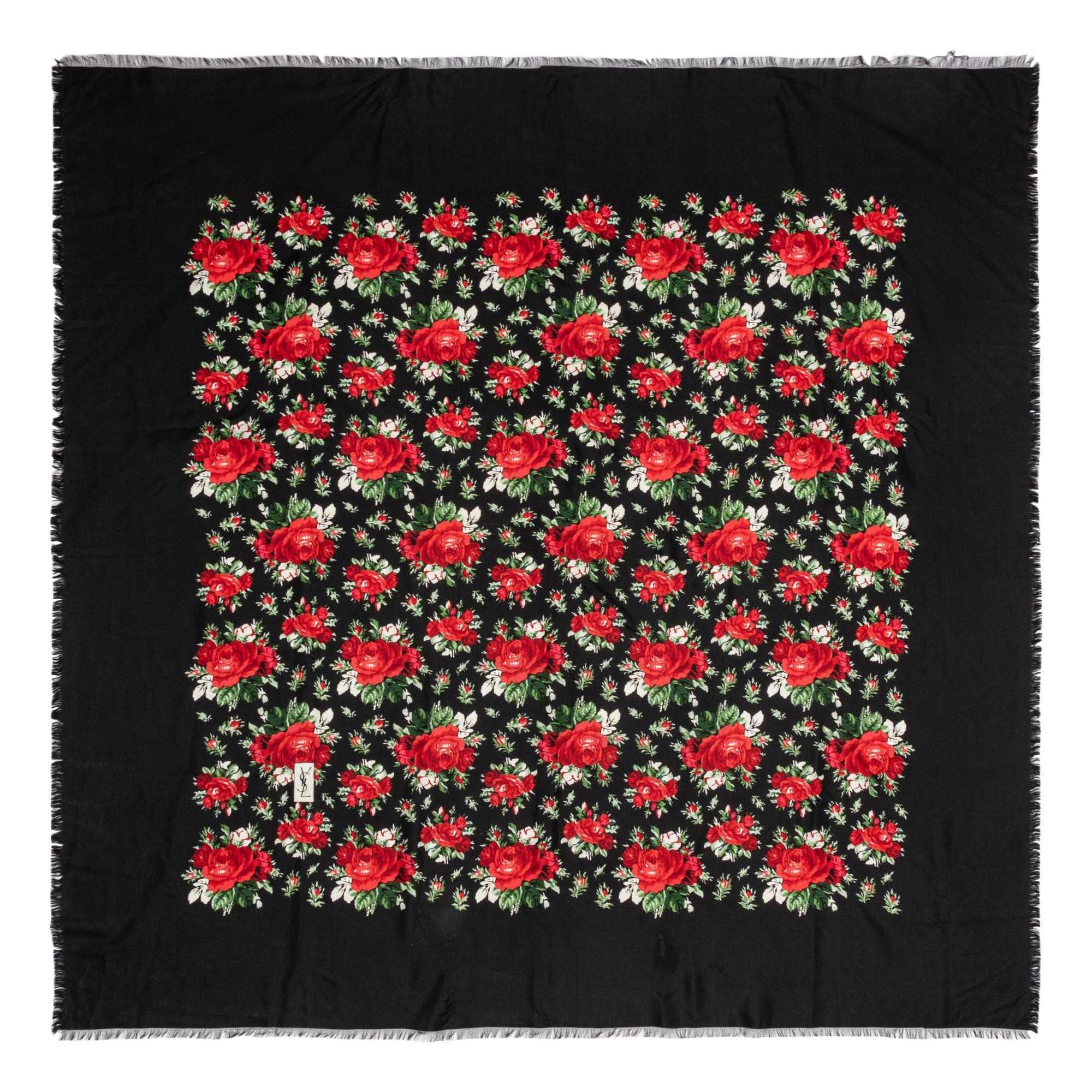 Seven Designer Silk Scarves by YSL and Hermès