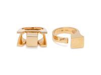 COLLECTION OF MODERNIST YELLOW GOLD RINGS