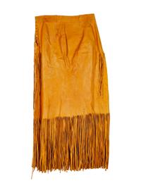 Women's Red Leather Beaded Jacket with Fringe, by Patricia Wolf, Texas, size 8