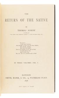 HARDY, Thomas (1840-1928). The Return of the Native. London: Smith, Elder, & Co., 1878.