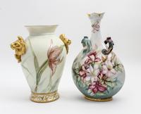 Two Limoges Porcelain Vases Height of first 13 inches. — 19TH/20TH CENTURY