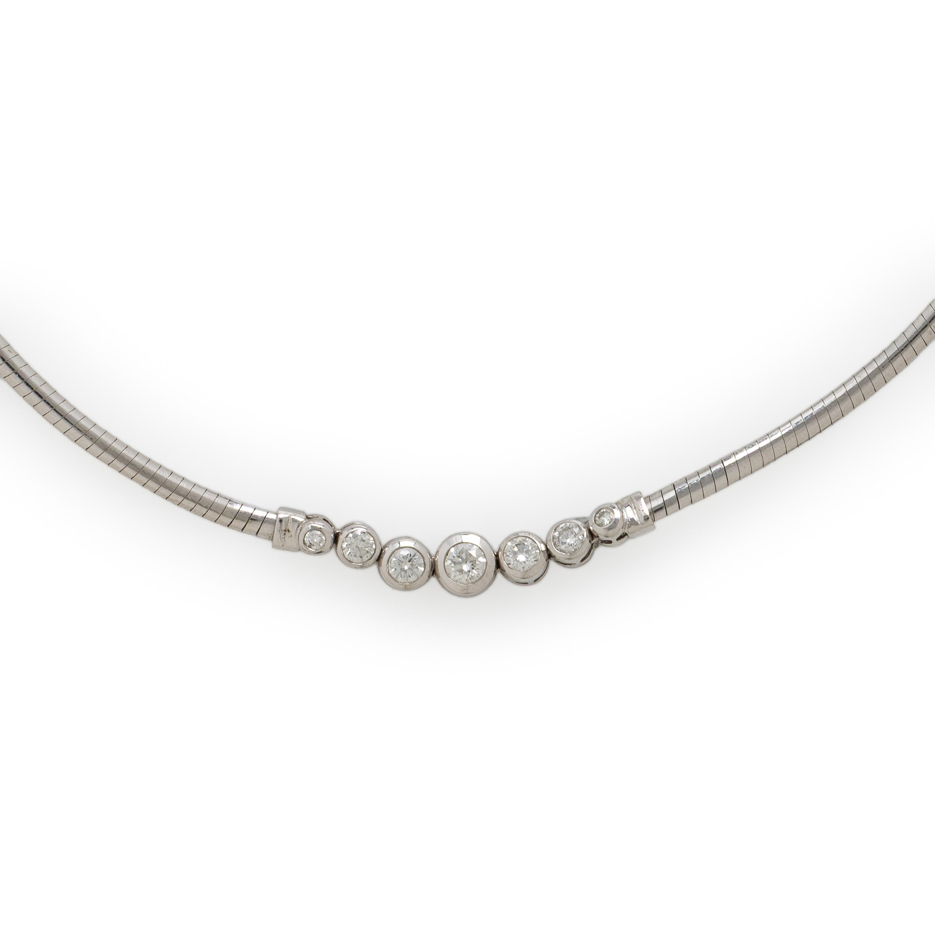 White Gold and Diamond Necklace