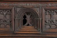 An English Gothic Revival Oak Court Cupboard