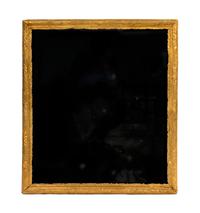 A Gilt Framed Mirror Height 30 x width 34 1/2 inches.