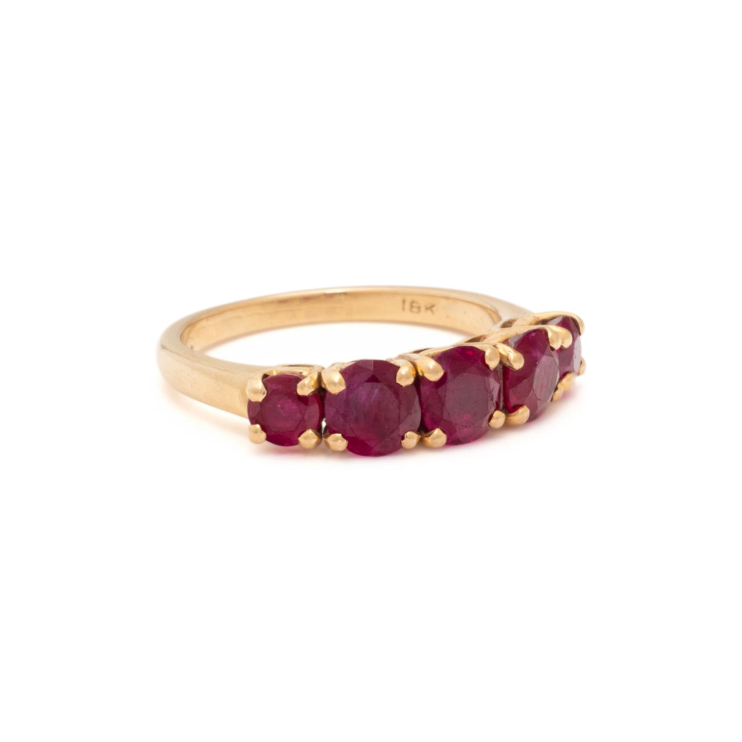 YELLOW GOLD AND RUBY RING