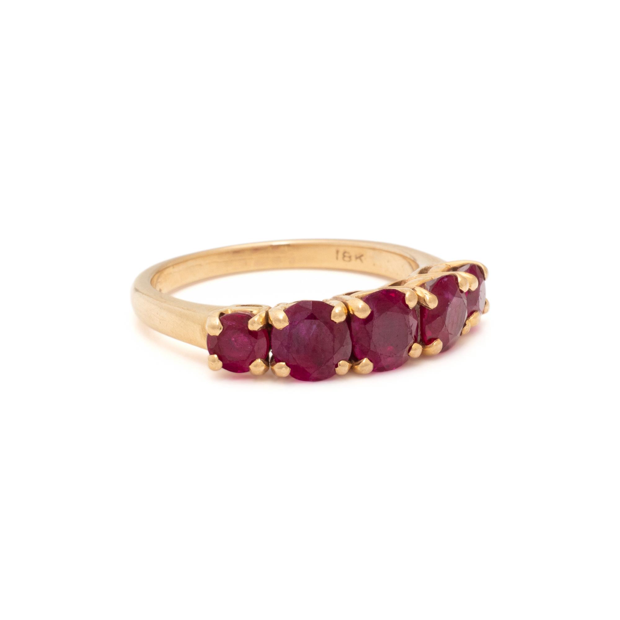 YELLOW GOLD AND RUBY RING