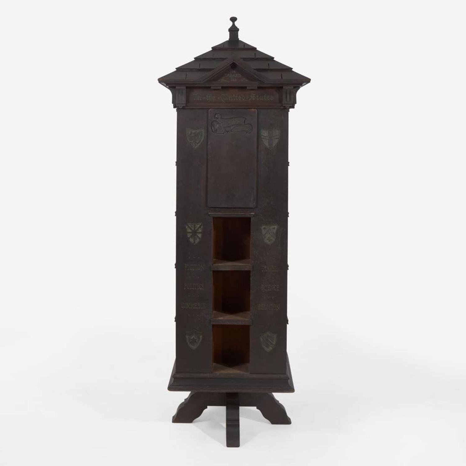 Seymour Easton (British, 1859-1916) "Tabard Inn Library" Revolving Bookcase, circa 1902