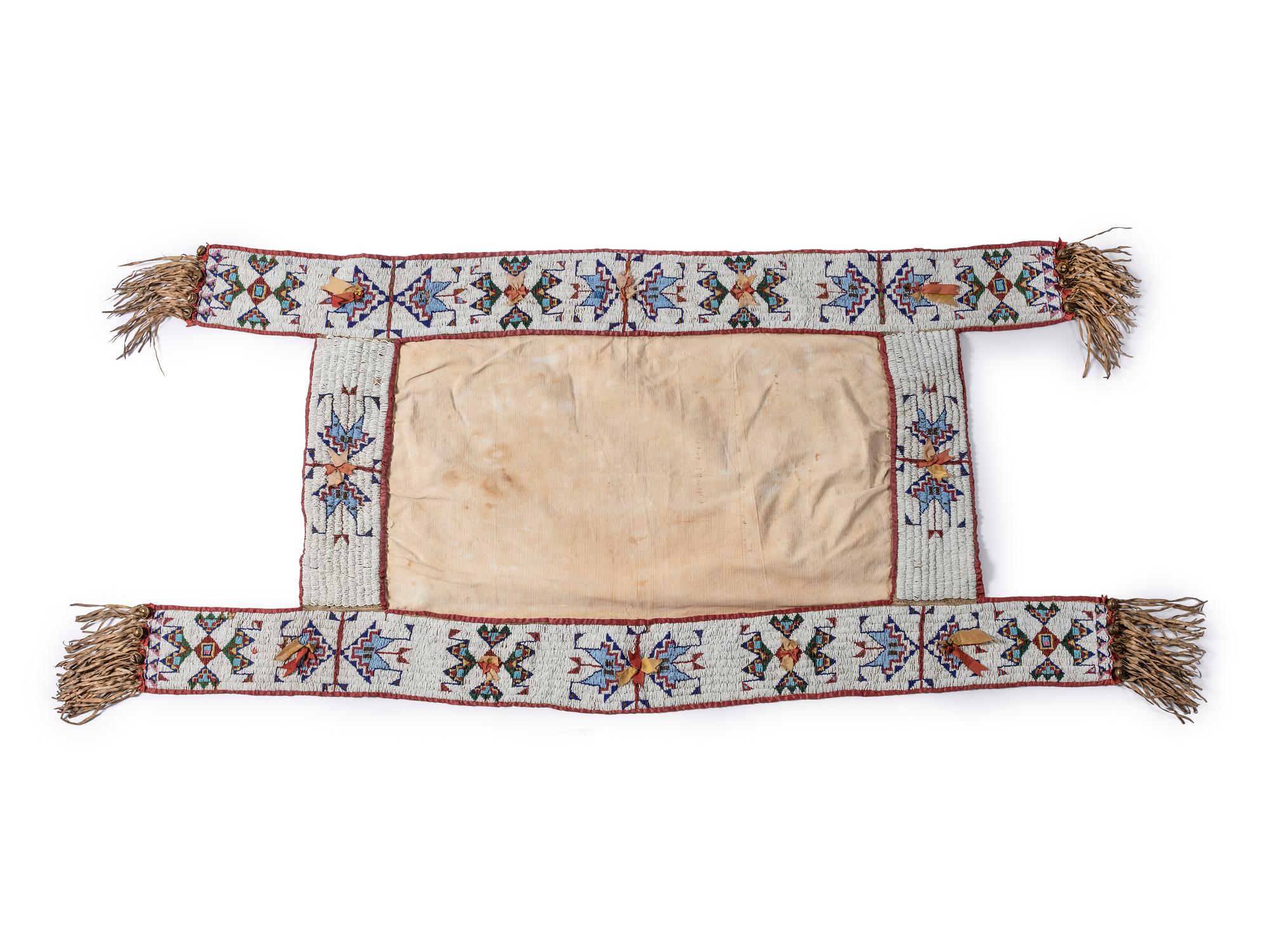 Sioux Beaded Hide Saddle Blanket