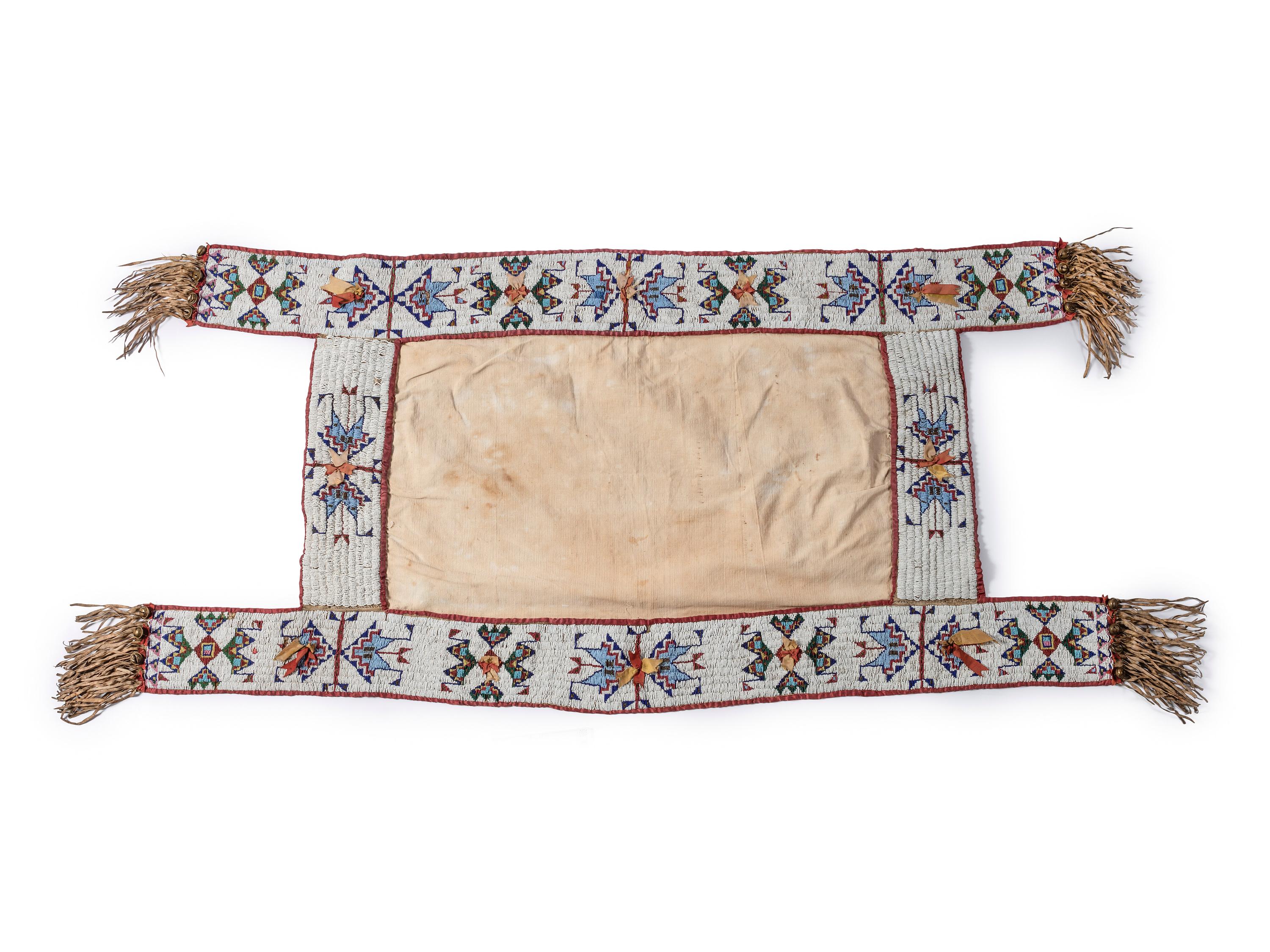 Sioux Beaded Hide Saddle Blanket