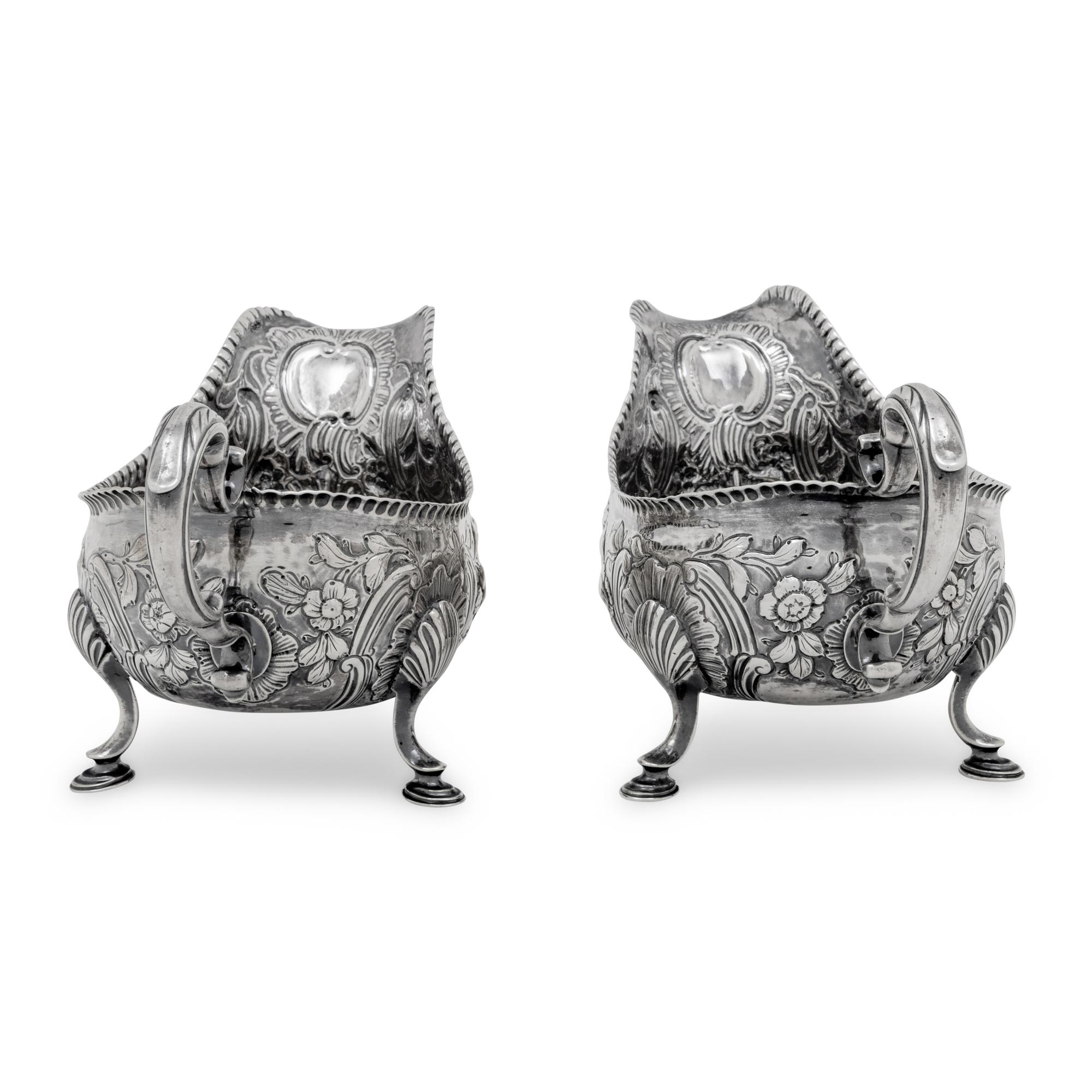 A Pair of Irish George III Silver Sauce Boats