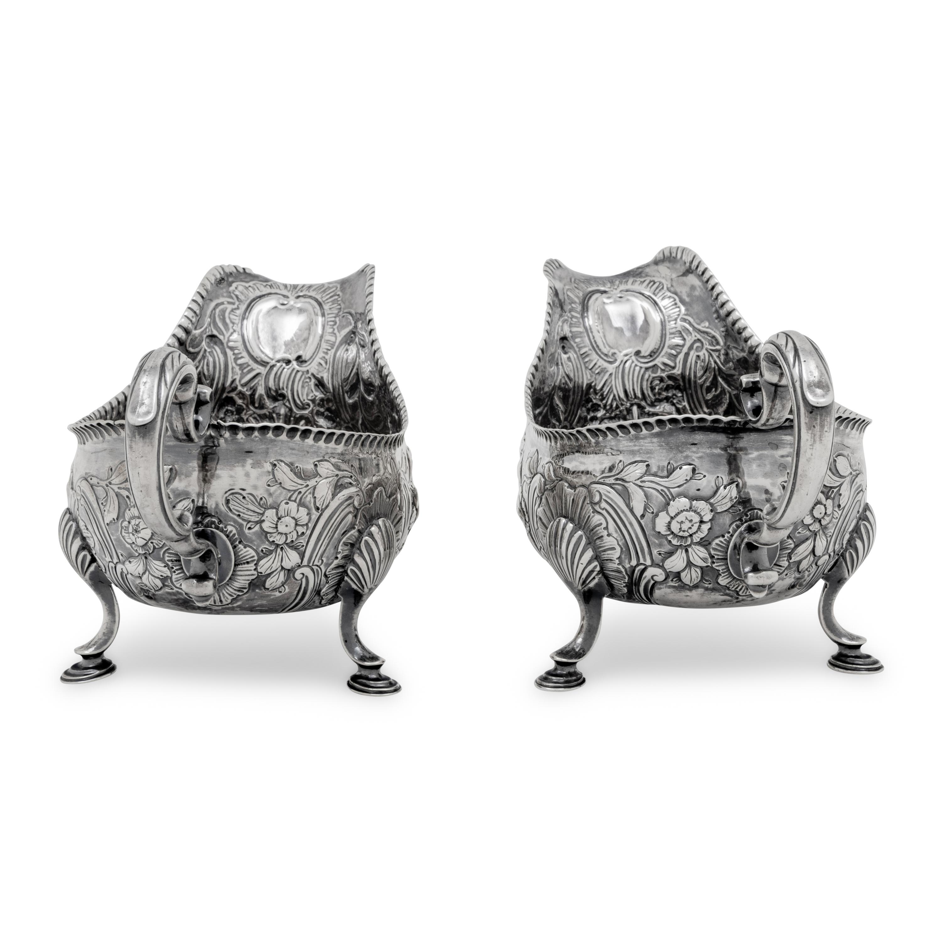 A Pair of Irish George III Silver Sauce Boats