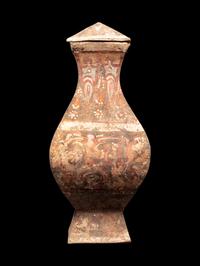 A Painted Pottery Covered Jar