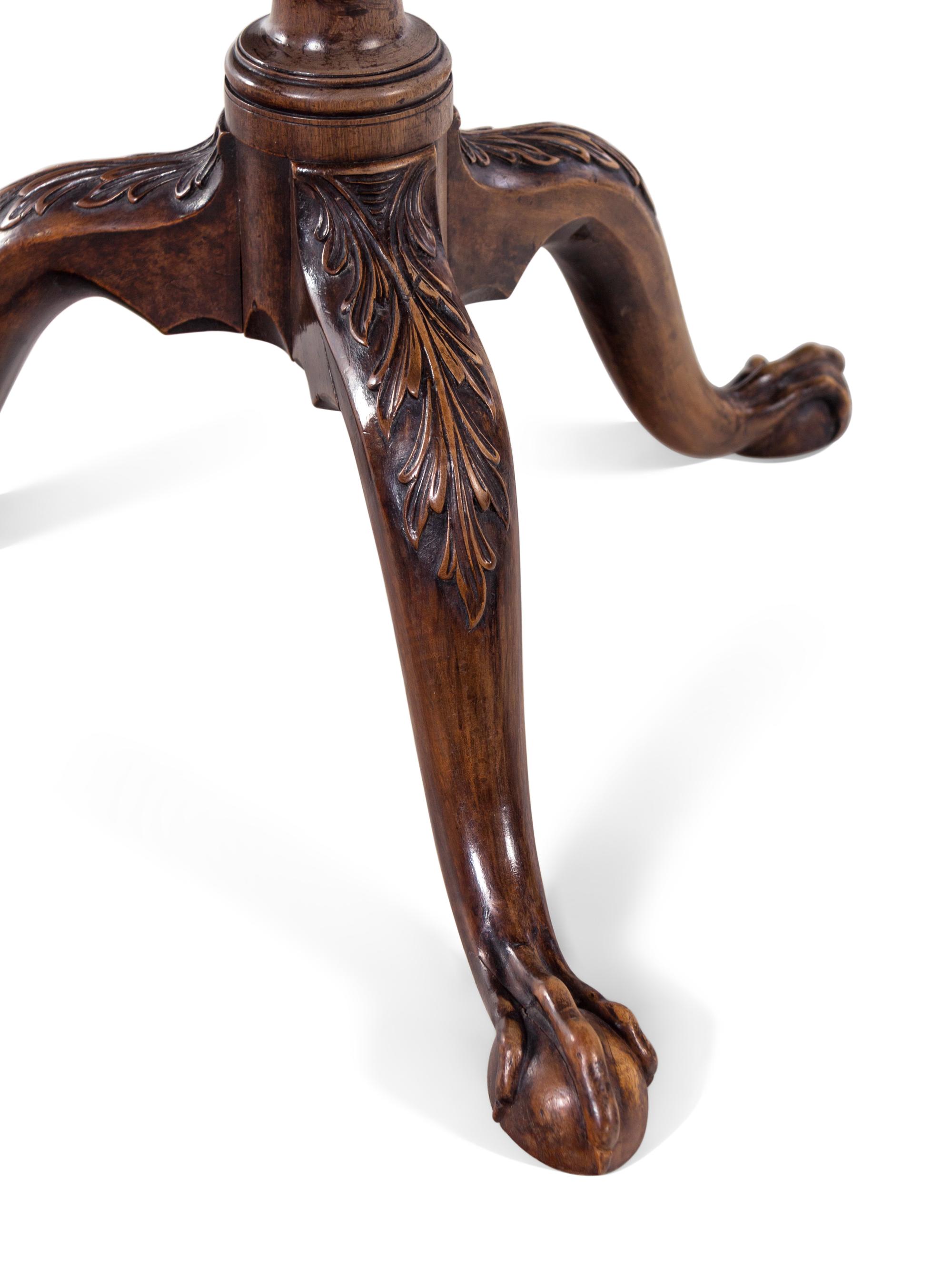 A George III Carved Mahogany Tilt-Top Table