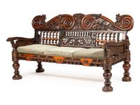 A Dutch Colonial Carved Settee