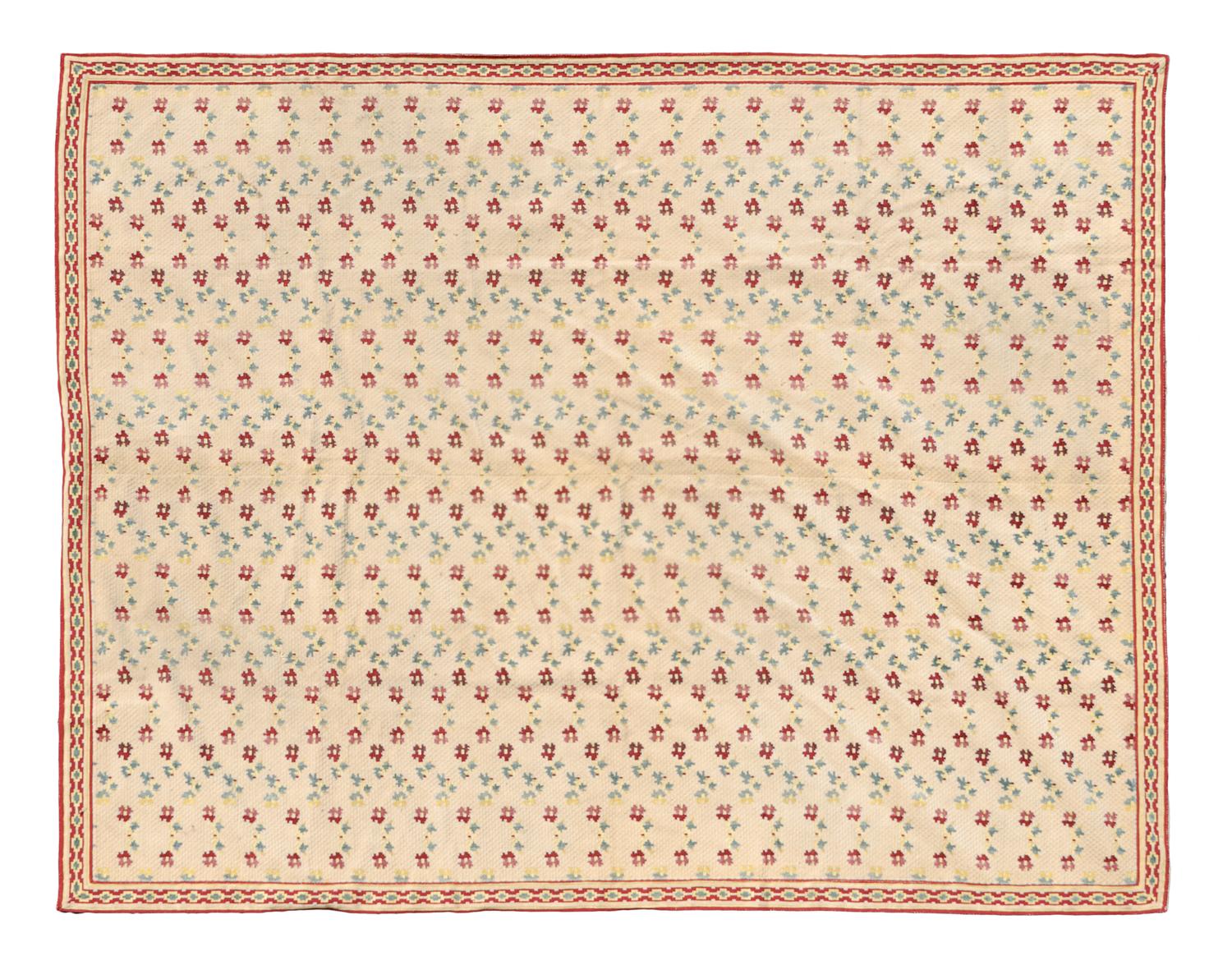 An English Silk and Wool Rug
