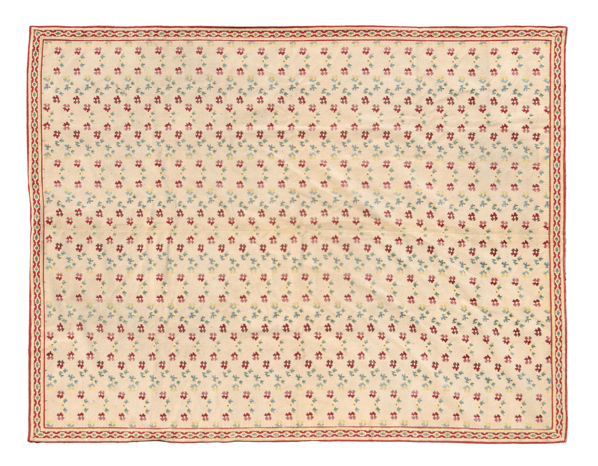 An English Silk and Wool Rug