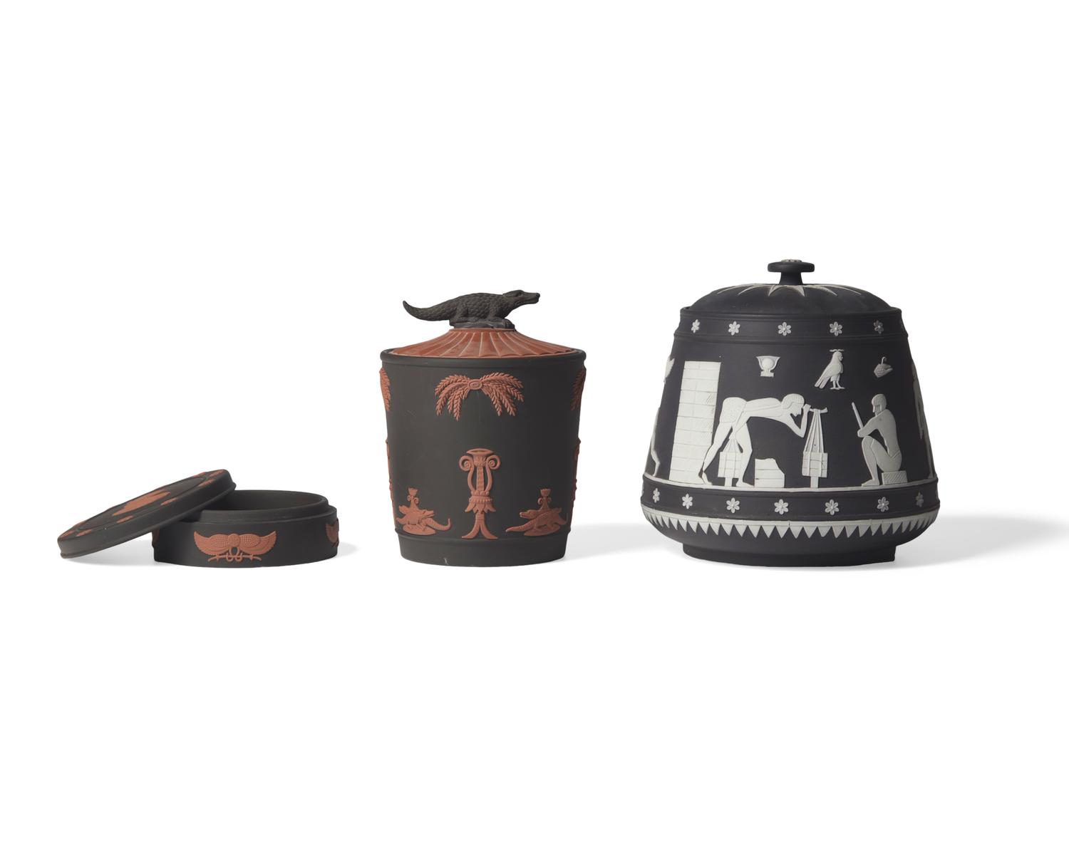Three Wedgwood Egyptian Revival Articles