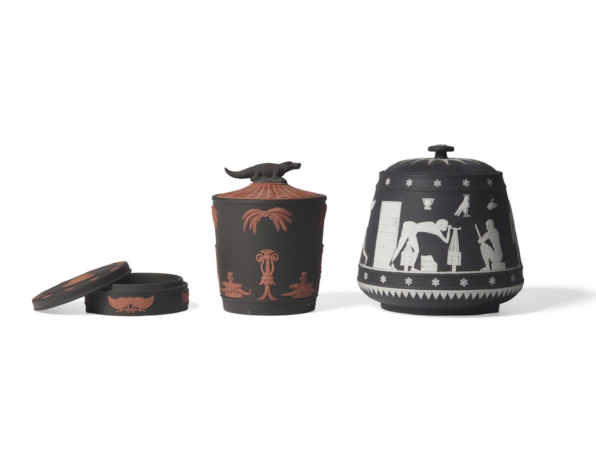 Three Wedgwood Egyptian Revival Articles