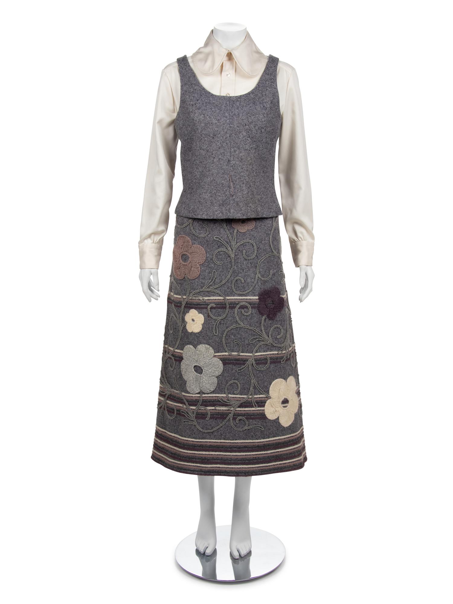Geoffrey Beene Felted Wool Ensemble, 1970s
