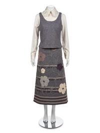 Geoffrey Beene Felted Wool Ensemble, 1970s