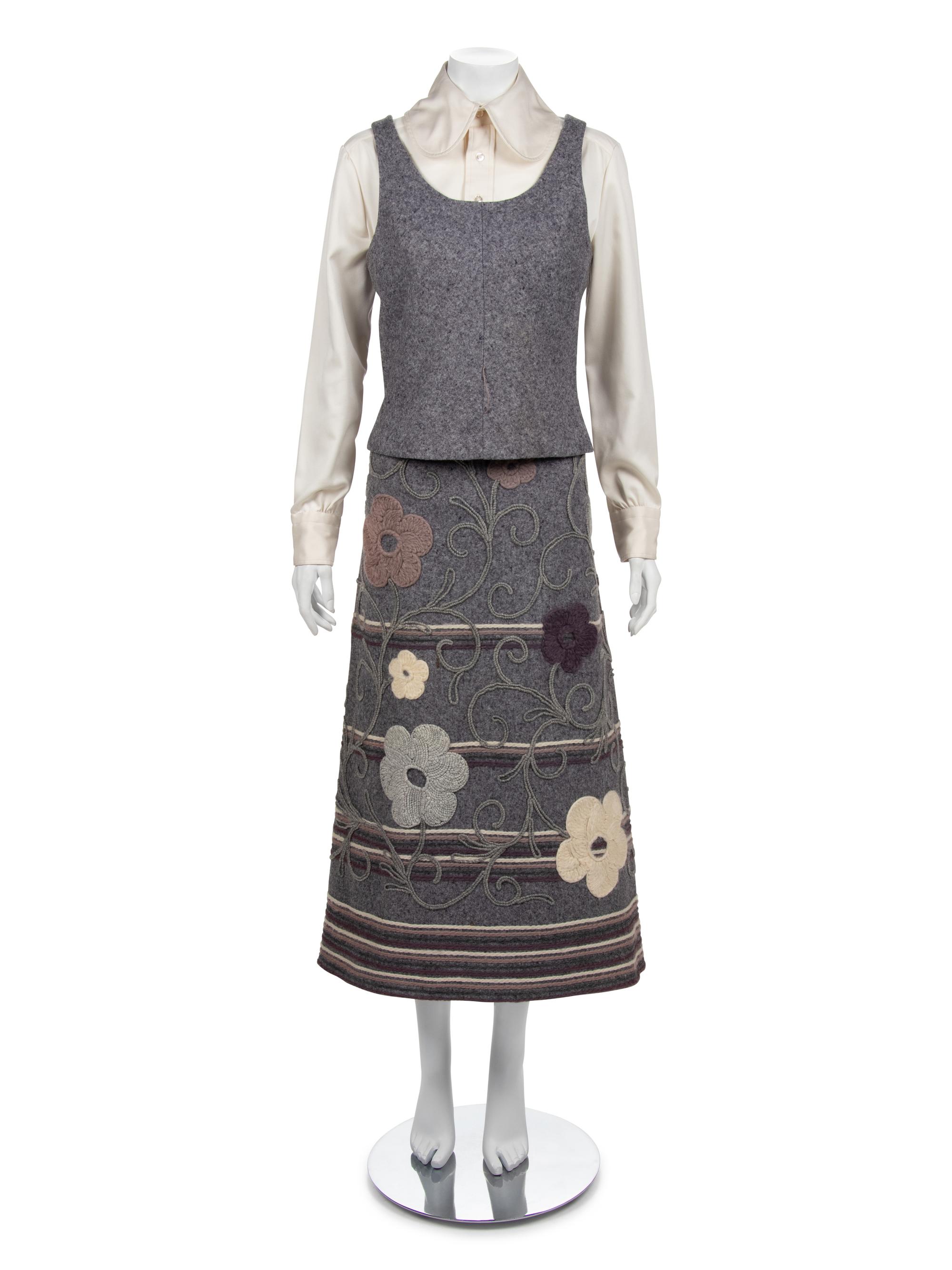 Geoffrey Beene Felted Wool Ensemble, 1970s