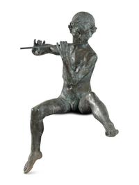 A Patinated Bronze Figure of Pan