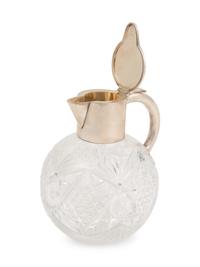 A Russian Silver Mounted Cut Glass Pitcher