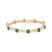 EMERALD AND DIAMOND BRACELET